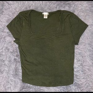 Square neck crop top
